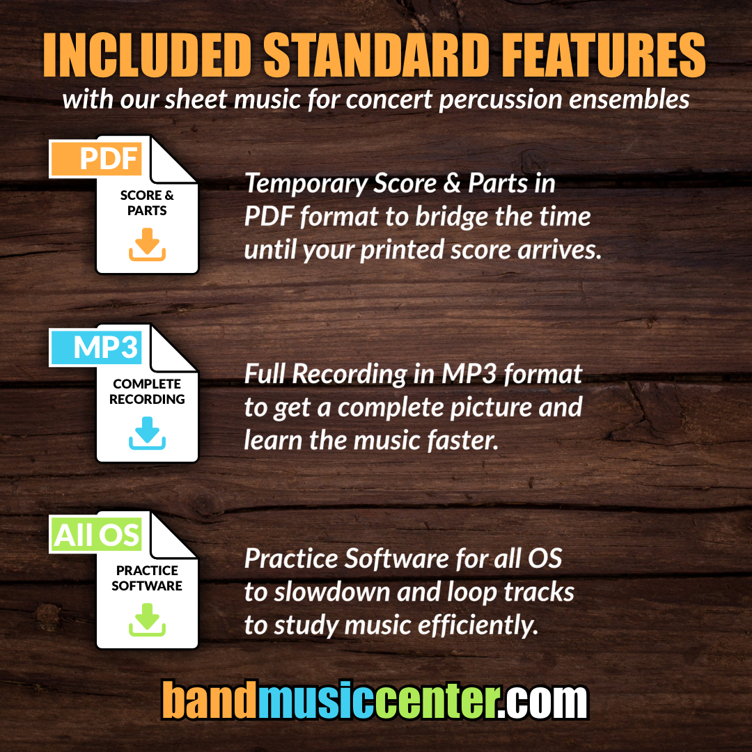 Included Standard Features | Percussion Ensemble Sheet Music | Band Music Center