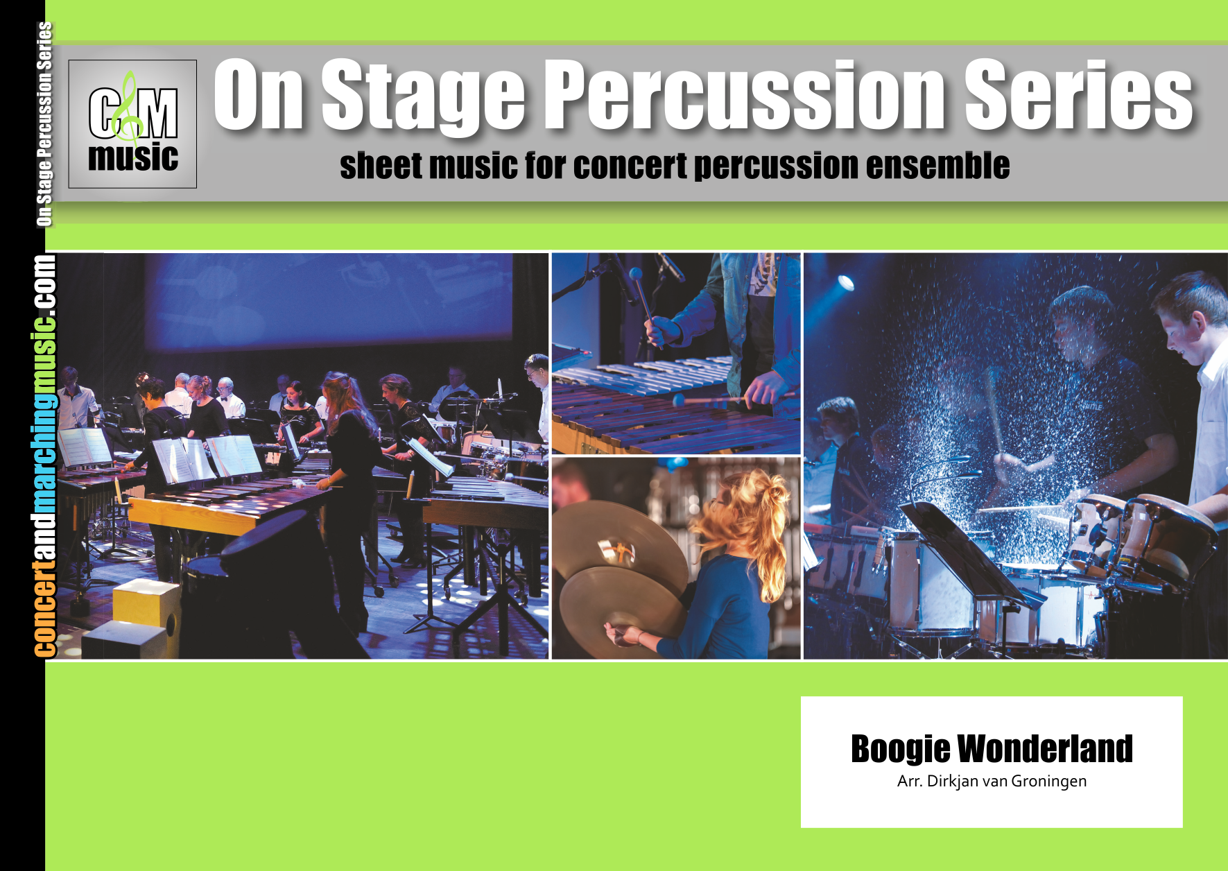 Sheet music from Boogie Wonderland for Percussion Ensemble.