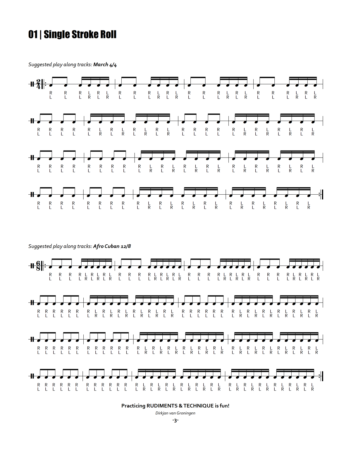 Practicing Rudiments & Technique Is Fun! | Single Stroke Roll